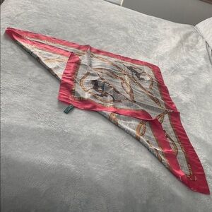 Ralph Lauren Red and Brown Scarf